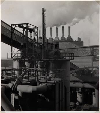 (INDUSTRIAL--GERMANY) Presentation album entitled Schwelwerk Offleben, with 35 photographs of a steam power plant.